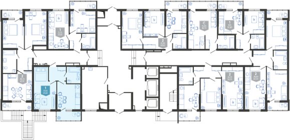 43,2 м², 1-комнатная квартира 6 200 000 ₽ - изображение 17