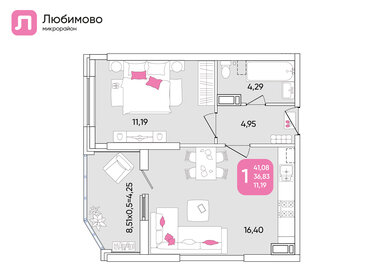 43 м², 2-комнатная квартира 4 500 000 ₽ - изображение 31