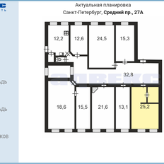 25,2 м², комната - изображение 1