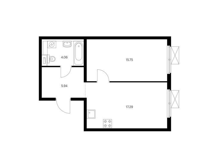 43 м², 1-комнатная квартира 3 590 000 ₽ - изображение 19