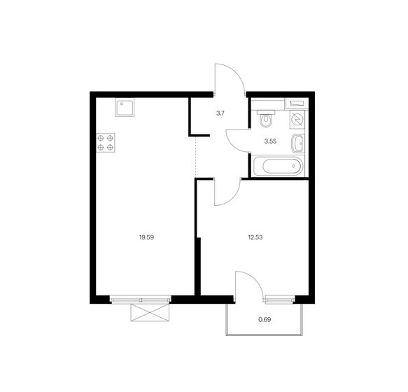 40,1 м², 1-комнатная квартира 3 380 000 ₽ - изображение 17