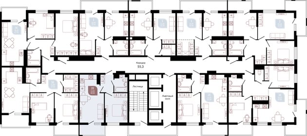 41,5 м², 1-комнатная квартира 6 129 550 ₽ - изображение 78