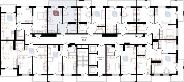 35,5 м², 1-комнатная квартира 5 300 000 ₽ - изображение 73