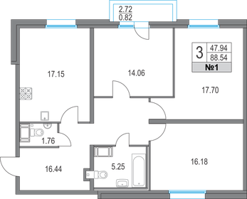100,1 м², 3-комнатная квартира 22 000 000 ₽ - изображение 111