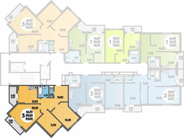 82,6 м², 3-комнатная квартира 23 228 800 ₽ - изображение 97