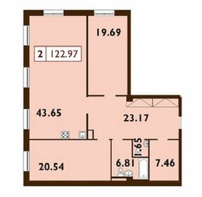 Квартира 123 м², 2-комнатная - изображение 1