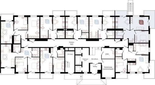 65 м², 2-комнатная квартира 6 200 000 ₽ - изображение 73