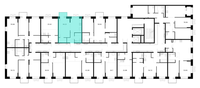 Квартира 34,2 м², 1-комнатная - изображение 2