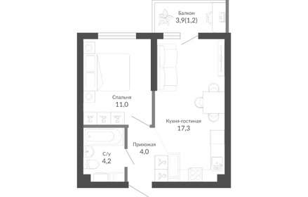 37,3 м², 1-комнатная квартира 8 190 000 ₽ - изображение 19