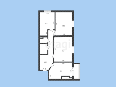 80,9 м², 3-комнатная квартира 6 750 000 ₽ - изображение 103