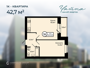 43,9 м², 1-комнатная квартира 3 850 908 ₽ - изображение 33