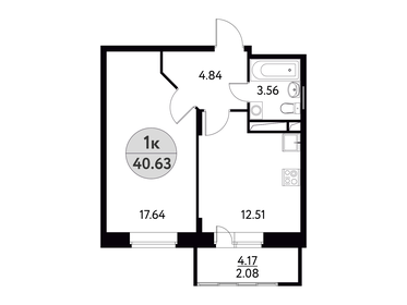 41,4 м², 1-комнатная квартира 5 726 975 ₽ - изображение 11