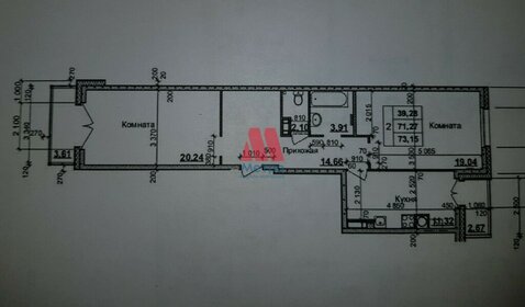 Квартира 73,2 м², 2-комнатная - изображение 1