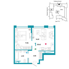 38,6 м², 1-комнатная квартира 6 770 000 ₽ - изображение 15