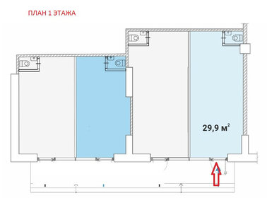 29,9 м², помещение свободного назначения - изображение 3