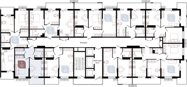 39,5 м², 1-комнатная квартира 5 877 600 ₽ - изображение 35