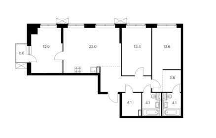 22,2 м², квартира-студия 4 990 000 ₽ - изображение 4