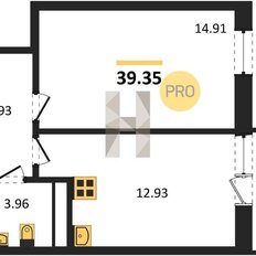 Квартира 39,4 м², 1-комнатная - изображение 3