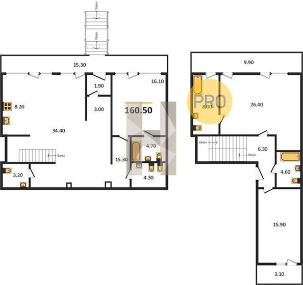 160,5 м², 3-комнатная квартира 39 589 060 ₽ - изображение 1