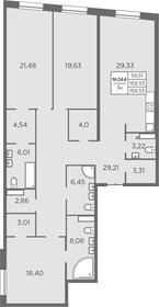 150,9 м², 3-комнатная квартира 73 185 000 ₽ - изображение 116