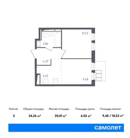 35,9 м², 1-комнатная квартира 8 107 034 ₽ - изображение 22