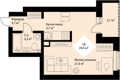 37,9 м², 1-комнатная квартира 6 000 000 ₽ - изображение 16