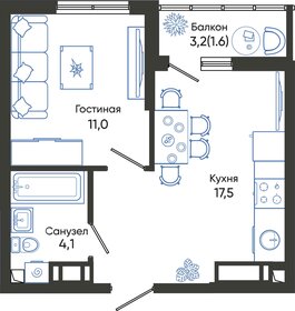 34,2 м², 1-комнатная квартира 7 561 620 ₽ - изображение 22