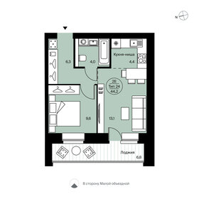 44,3 м², 2-комнатная квартира 4 350 000 ₽ - изображение 64