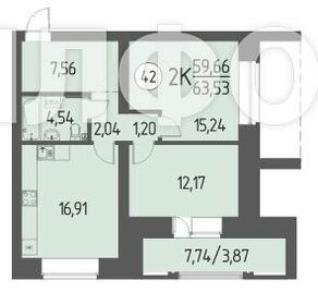 70 м², 3-комнатная квартира 7 599 000 ₽ - изображение 26