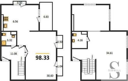 Квартира 98,3 м², 2-комнатная - изображение 1