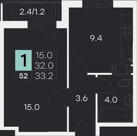 34 м², 1-комнатная квартира 4 390 000 ₽ - изображение 21