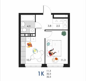 28,9 м², квартира-студия 3 050 000 ₽ - изображение 1