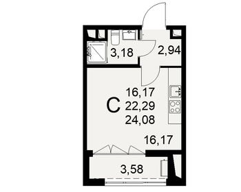 26,3 м², квартира-студия 3 800 000 ₽ - изображение 62