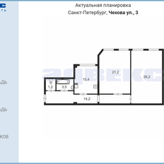 Квартира 76,7 м², 2-комнатная - изображение 2