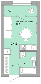 23,7 м², квартира-студия 3 840 000 ₽ - изображение 32