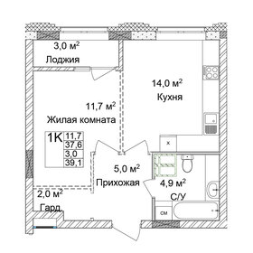 41,3 м², 1-комнатная квартира 11 677 451 ₽ - изображение 33
