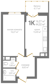 43,6 м², 1-комнатная квартира 10 779 080 ₽ - изображение 16