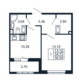 15,7 м², комната 1 400 000 ₽ - изображение 25