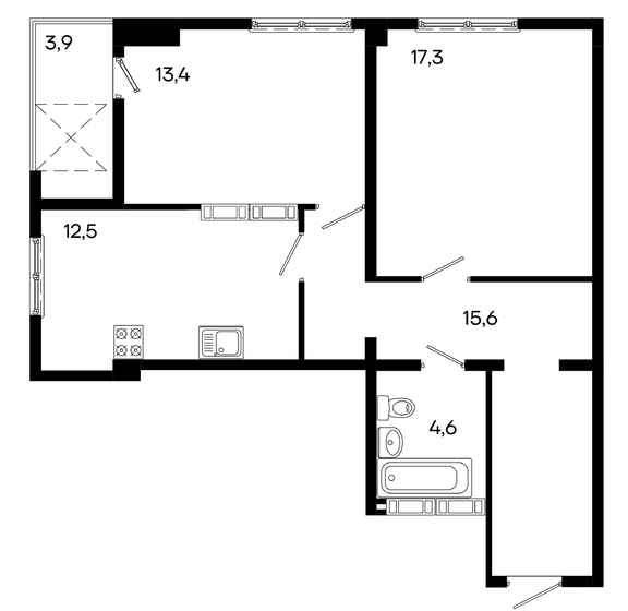 67,3 м², 2-комнатная квартира 10 768 000 ₽ - изображение 1
