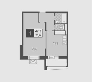 Квартира 42,2 м², 1-комнатная - изображение 5