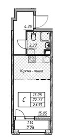 Квартира 23,9 м², студия - изображение 1