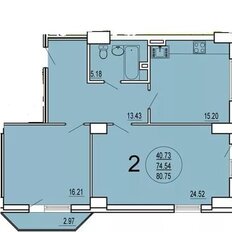 Квартира 83 м², 2-комнатная - изображение 1