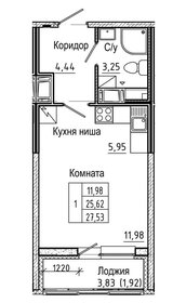 Квартира 25,6 м², студия - изображение 1