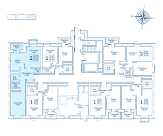 Квартира 61 м², 2-комнатная - изображение 2