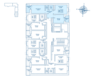 Квартира 61,2 м², 2-комнатная - изображение 2