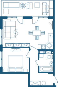 Квартира 59,8 м², 2-комнатные - изображение 2