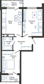 55,9 м², 2-комнатная квартира 10 475 660 ₽ - изображение 34