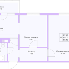 Квартира 50,2 м², 2-комнатная - изображение 3