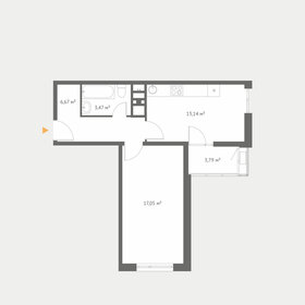 Квартира 45,4 м², 1-комнатная - изображение 1