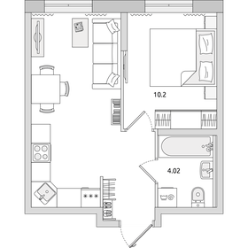 34,2 м², 1-комнатная квартира 5 100 000 ₽ - изображение 6